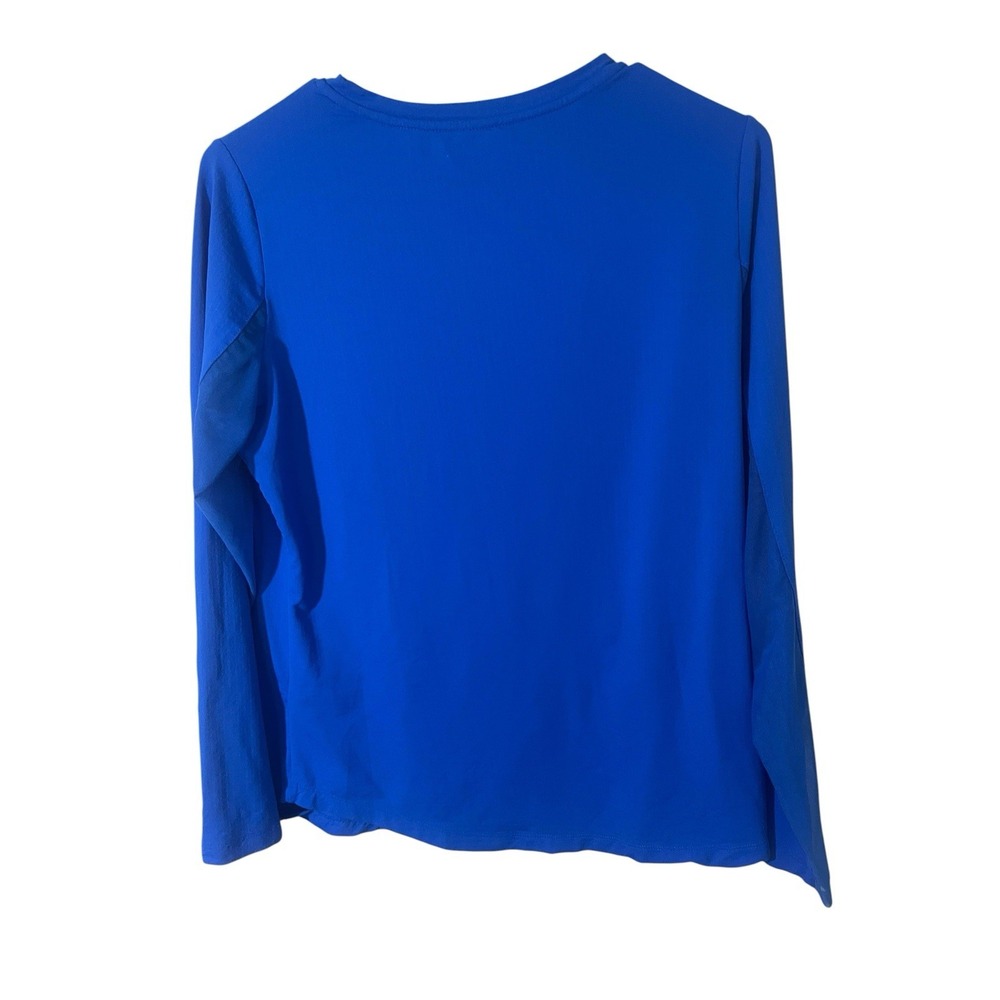 Ibkul Women's Medium Blue Long Sleeve Vented Shirt Cooling Tennis Golf Wicking - Picture 2 of 5